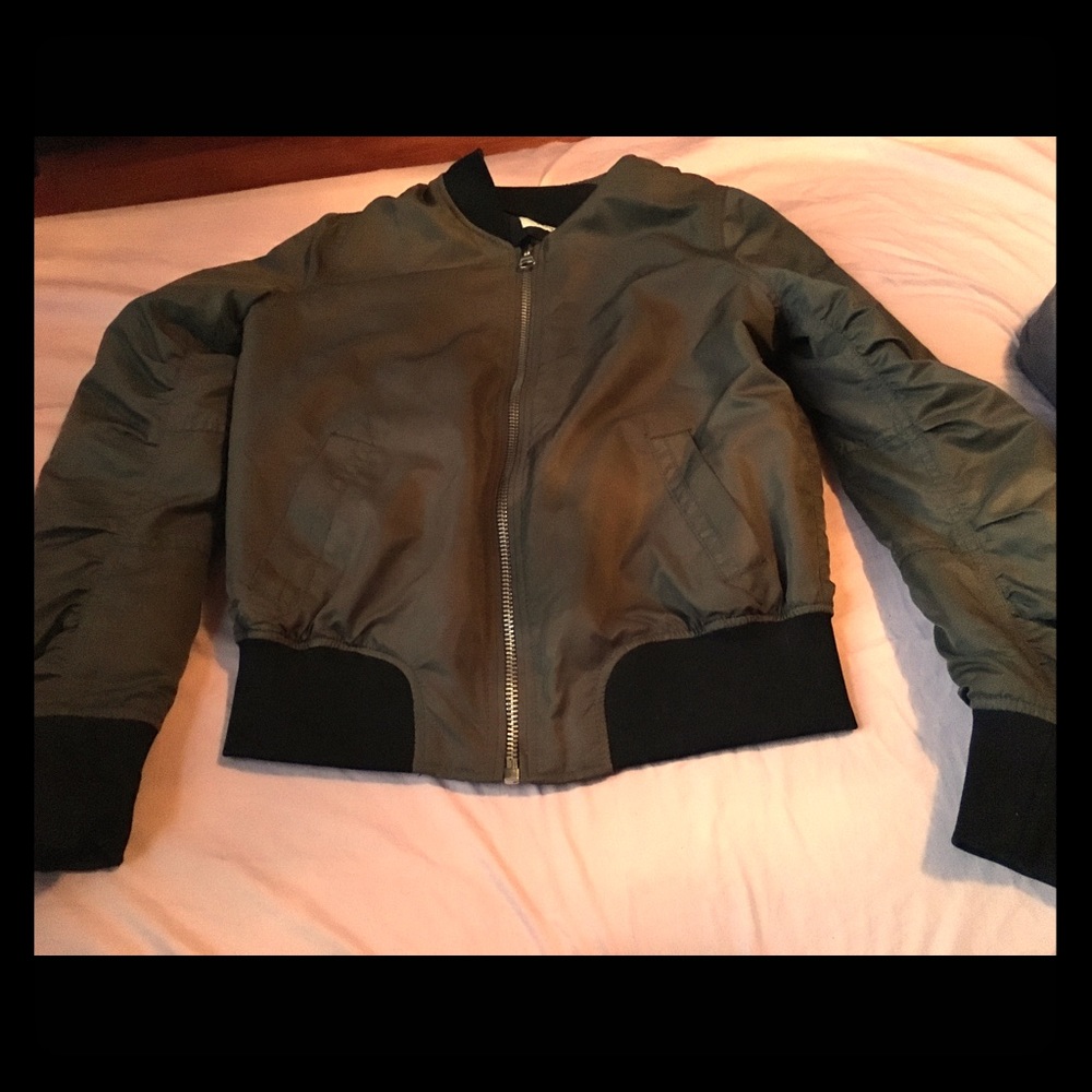 Green bomber jacket